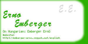 erno emberger business card